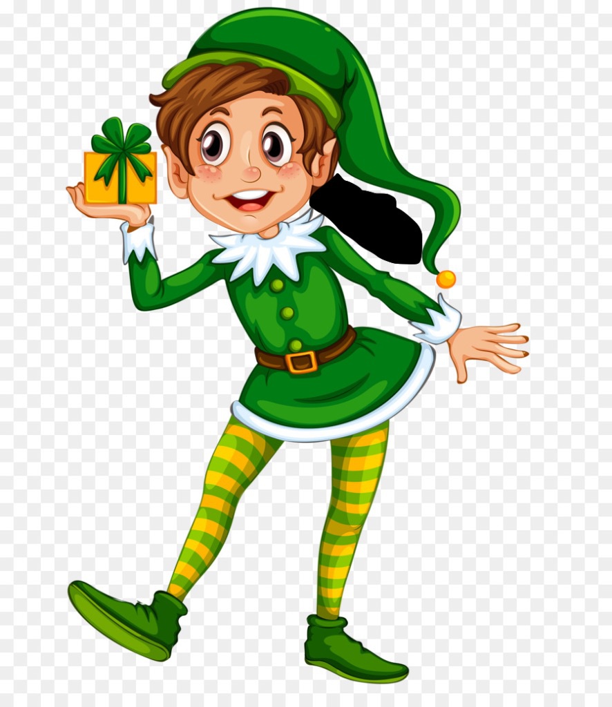 cartoon elf green - FACEinHOLE